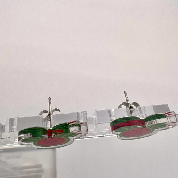 Mini Mickey Watermelon Earrings - Stud Earrings - Disney Inspired Earrings - Picture 6 of 8